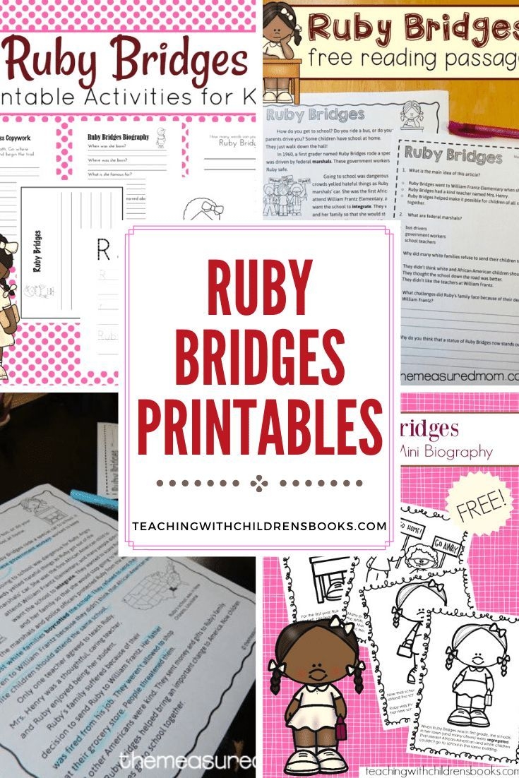Ruby Bridges Printables For Elementary Students Ruby Bridges Printable Worksheets Educational Printables