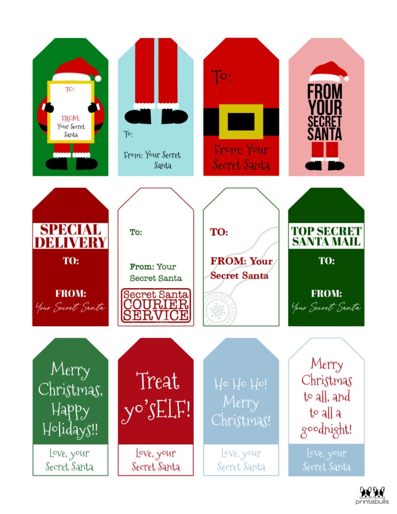 Santa Gift Tags 80 Free Printable Tags Labels Printabulls