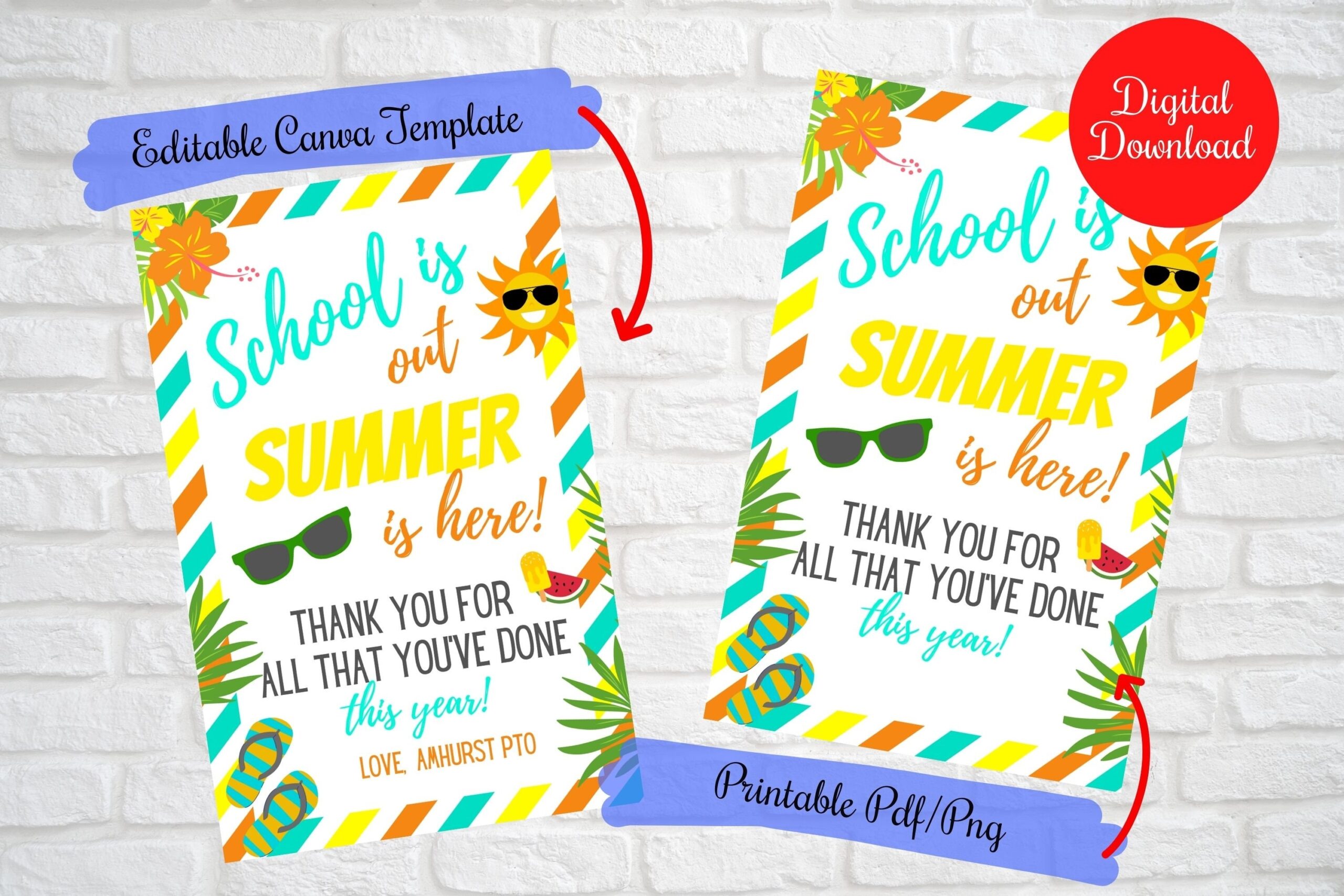 Free Printable Teacher Summer Gift Tags