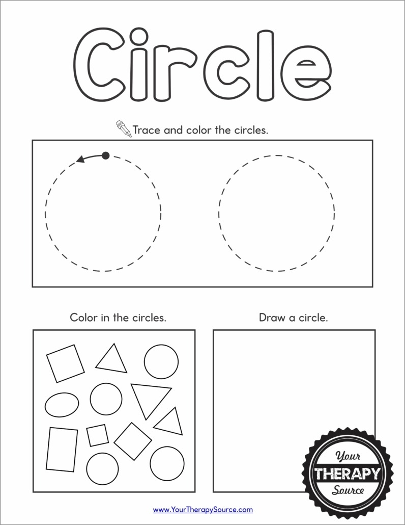 Free Printable Circle Worksheet Preschool
