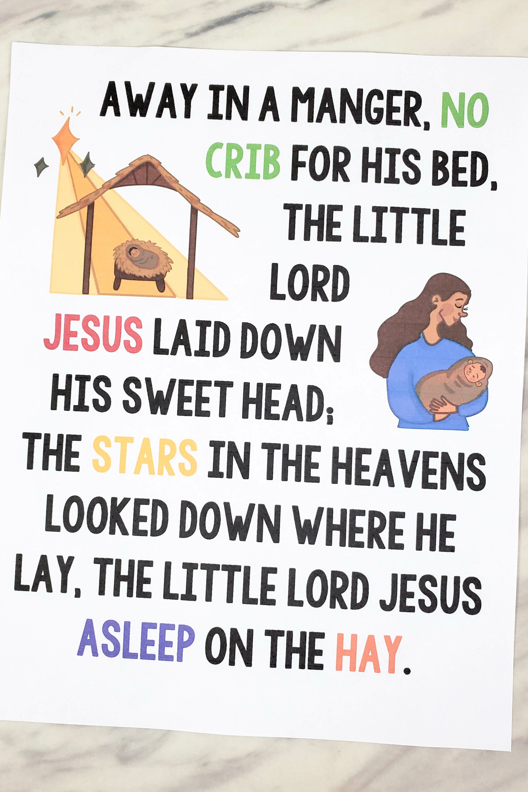 Shop Away In A Manger Flip Chart Primary Singing