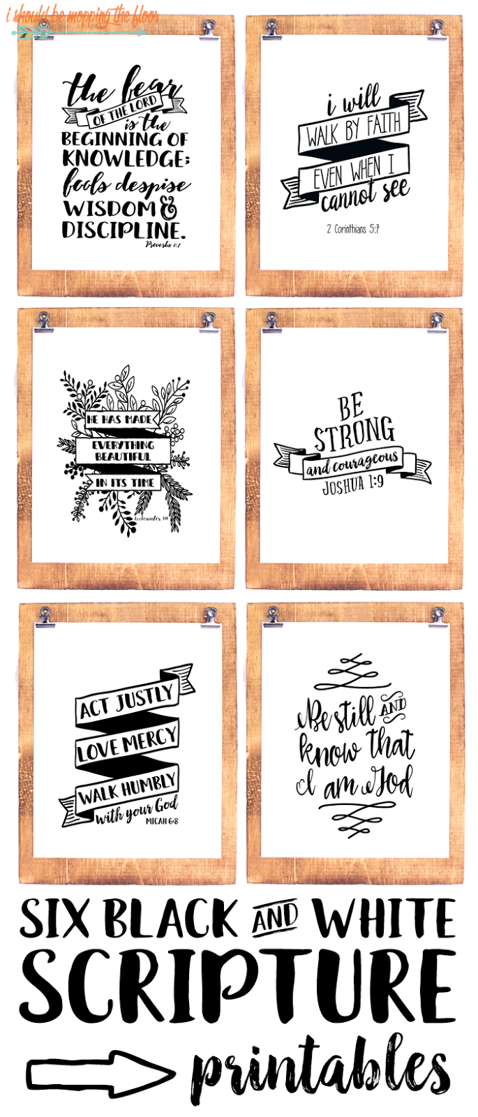 Six Black And White Scripture Printables Scripture Printables Scripture Print Scripture