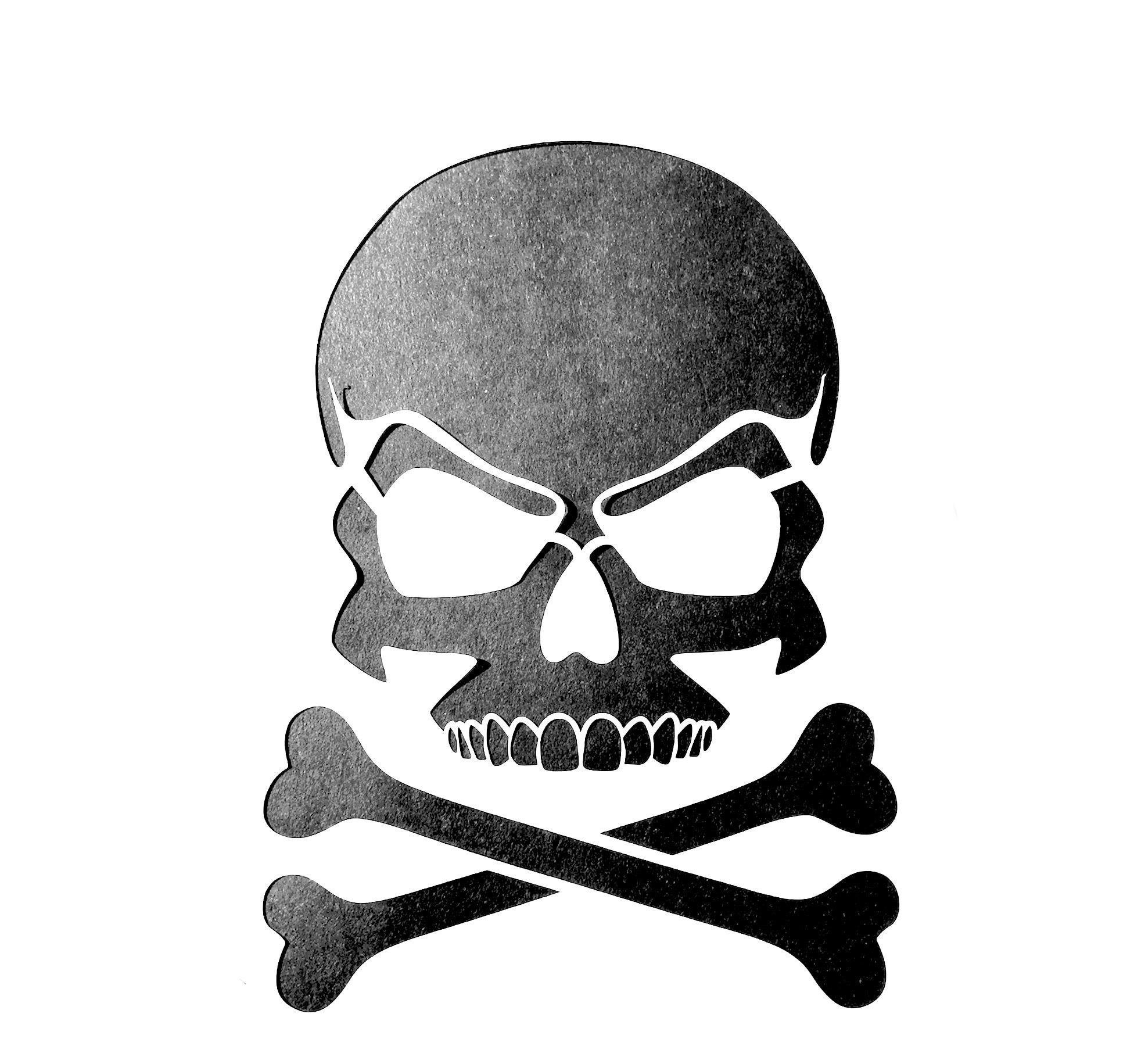 Skull Crossbones Skeleton Head Stencil Template Image Size 251mm X 180mm Etsy