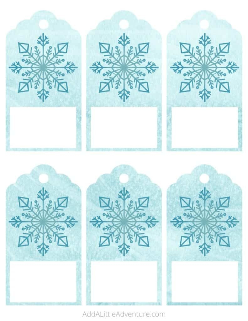 Snowflake Gift Tags Free Printables Add A Little Adventure Snowflake Gift Tags Holiday Gift Tags Printable Free Christmas Tags Printable