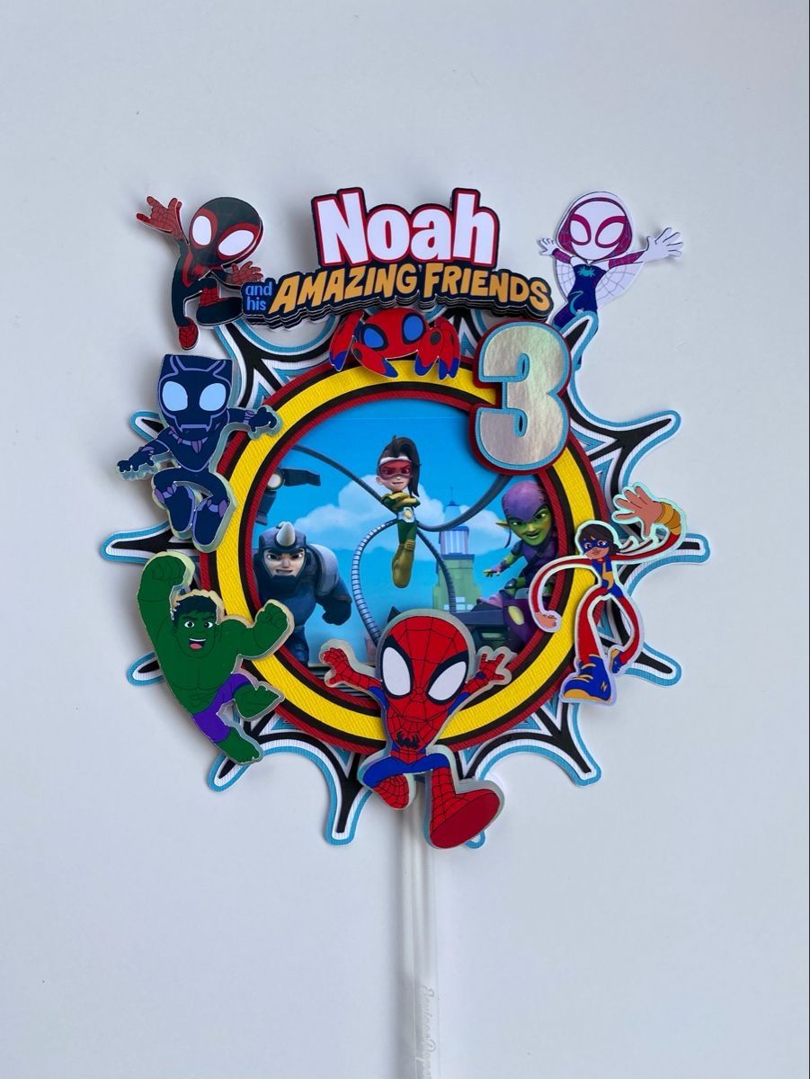 Spidey And His Amazing Friends Cake Topper