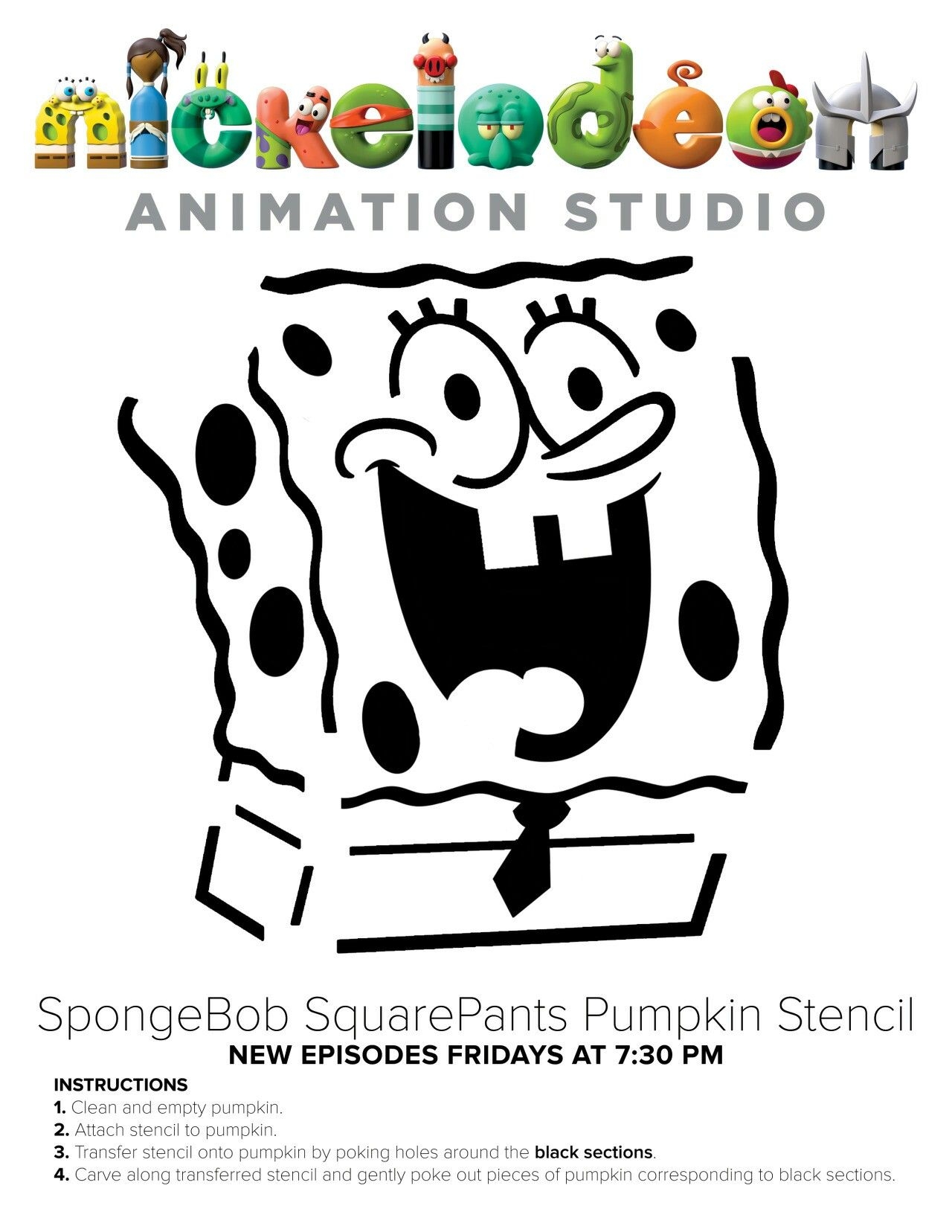 SpongeBob Pumpkin Stencil Spongebob Pumpkin Stencils Free