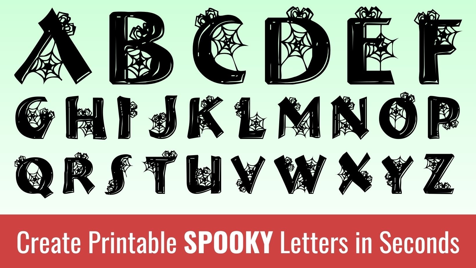Printable Halloween Letter Stencils