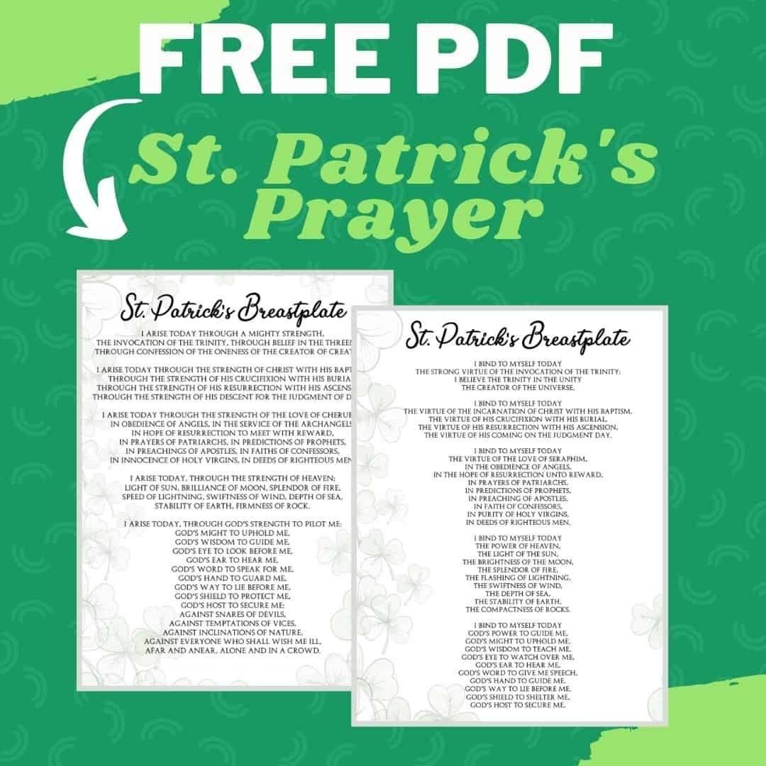 St Patrick Breastplate Prayer Printable