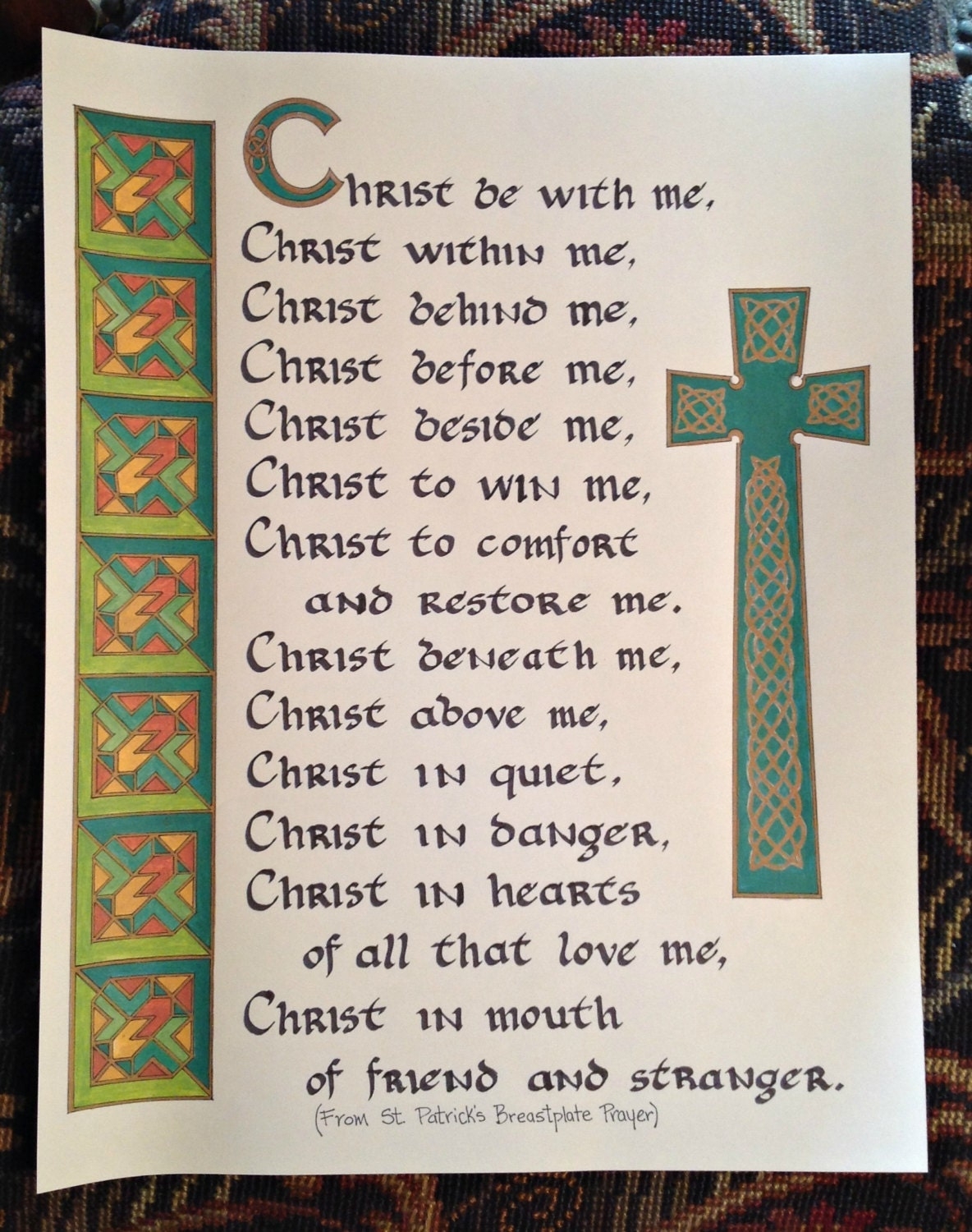 St Patrick s Breastplate Prayer Etsy