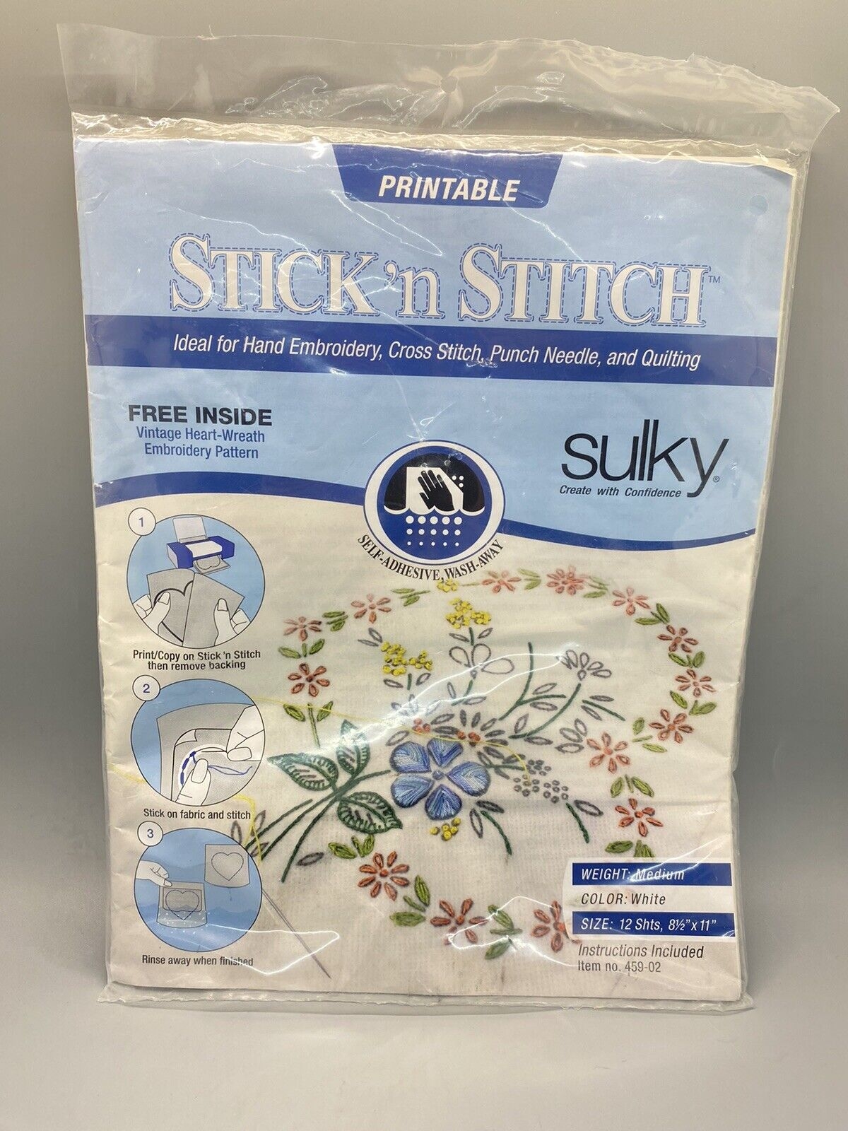 Sulky Stick N Stitch Stabilizer Printable Quilting Embroidery Cross Stitch NIP EBay