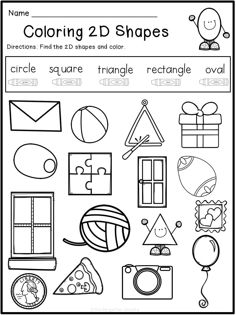 Summer Review Free Shapes Worksheet Kindergarten Shapes Worksheets Shapes Kindergarten