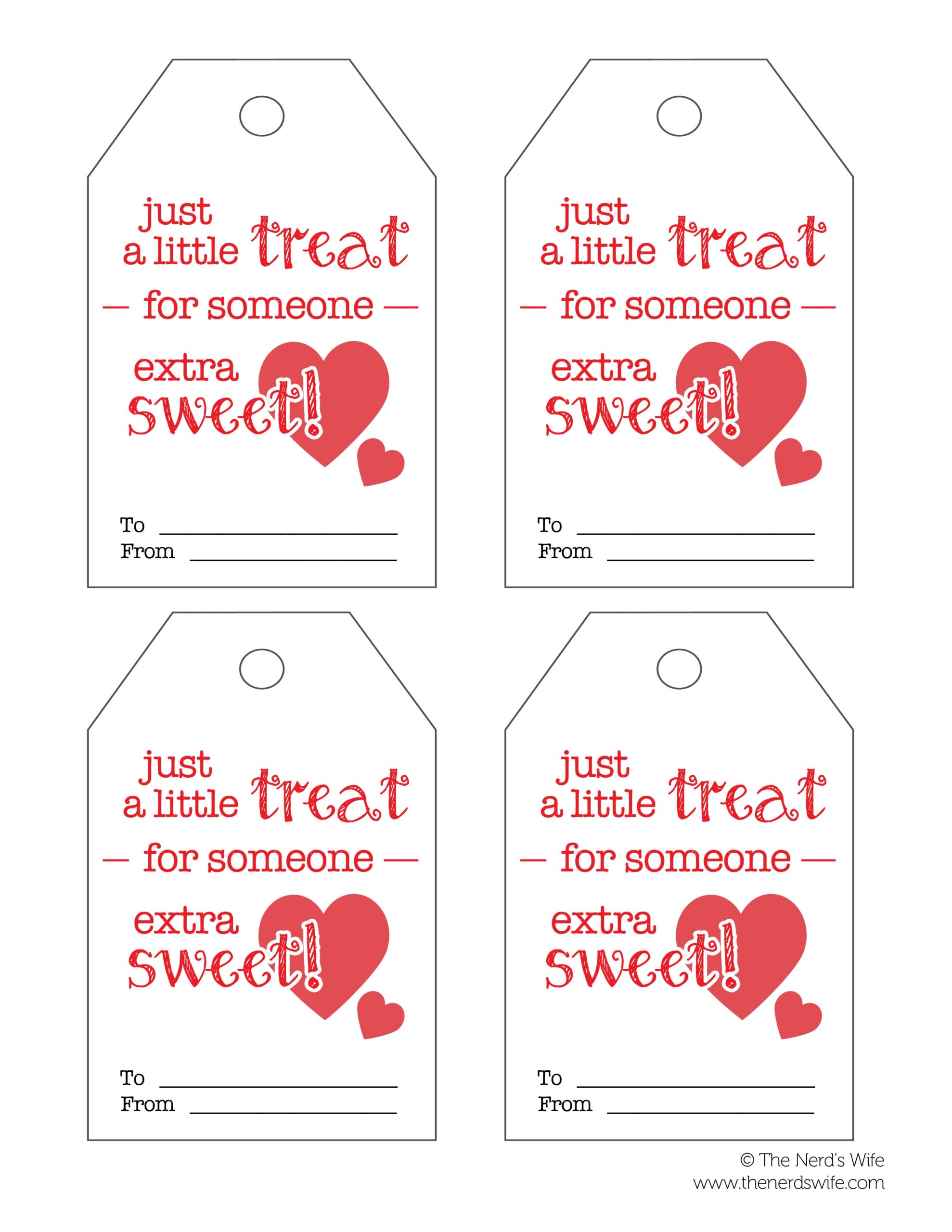 Sweet Treat Tags For Valentines The Nerd s Wife