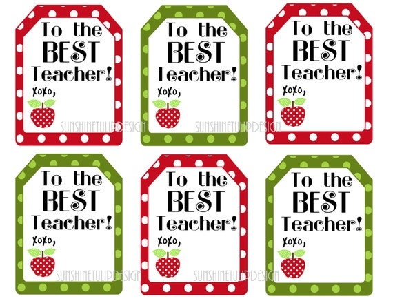 Teacher Appreciation Printable Tags Printable The BEST Teacher Gift Tags Printable Teacher Appreciation Gift Tags By SUNSHINETULIPDESIGN Etsy
