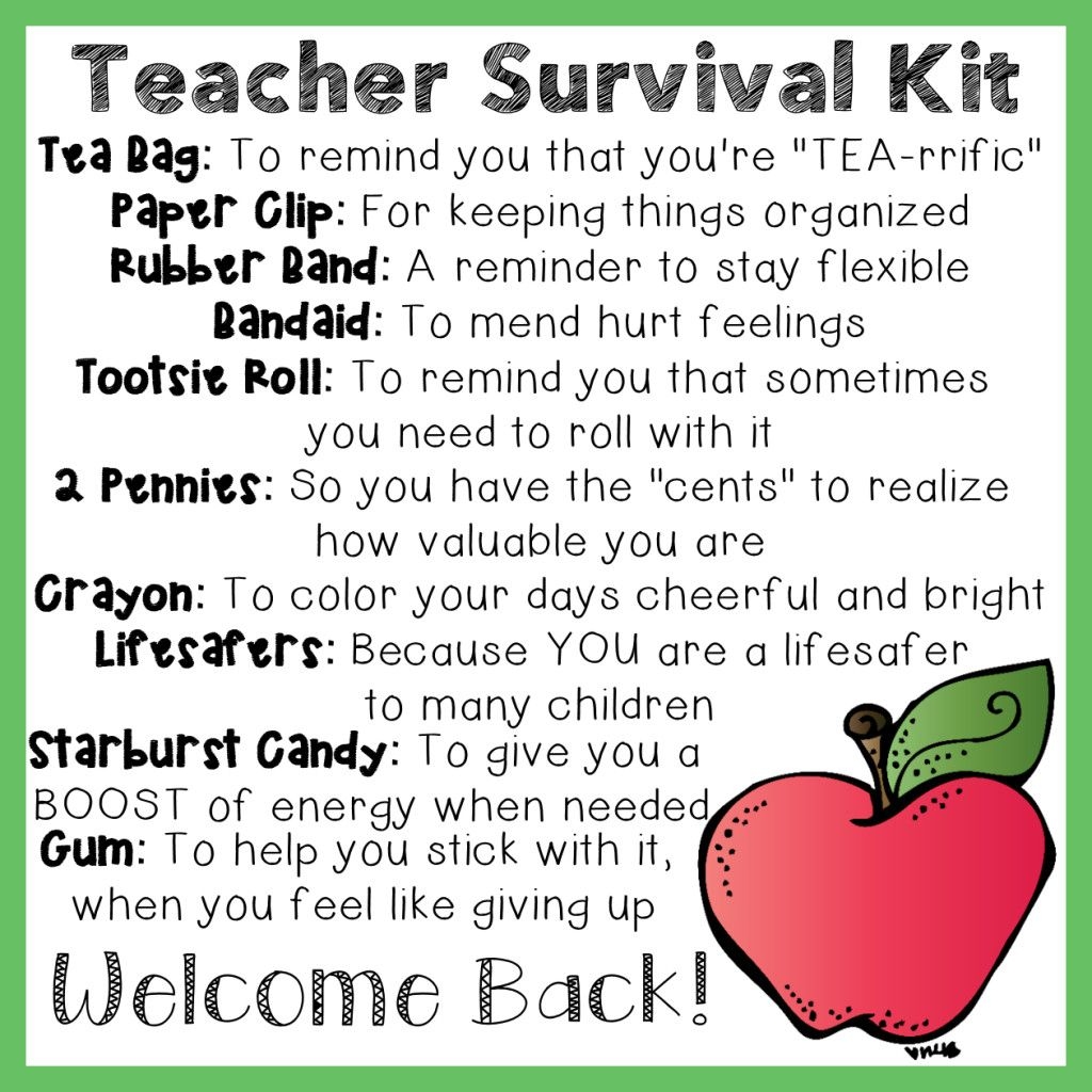 Teacher Survival Kit How To Make FREE Printable Label 40ActsOfKindness Survival Kit For Teachers Teacher Survival School Teacher Gifts