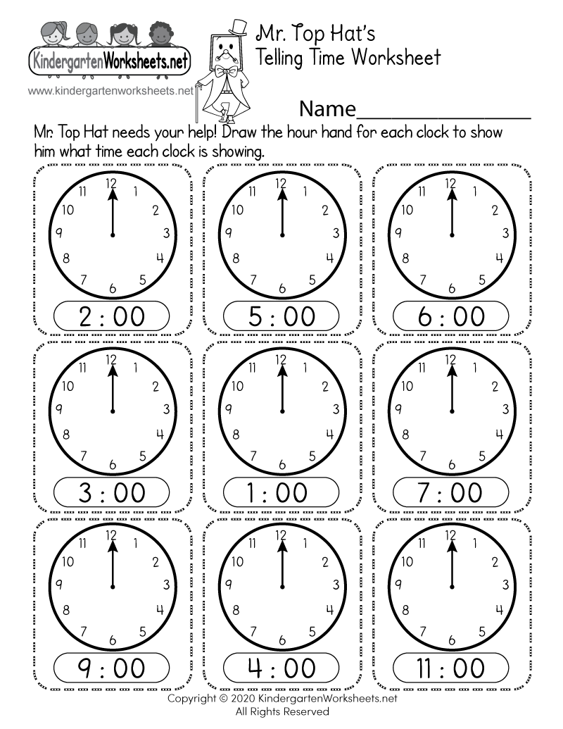 Printable Cut-And-Paste Time Worksheet