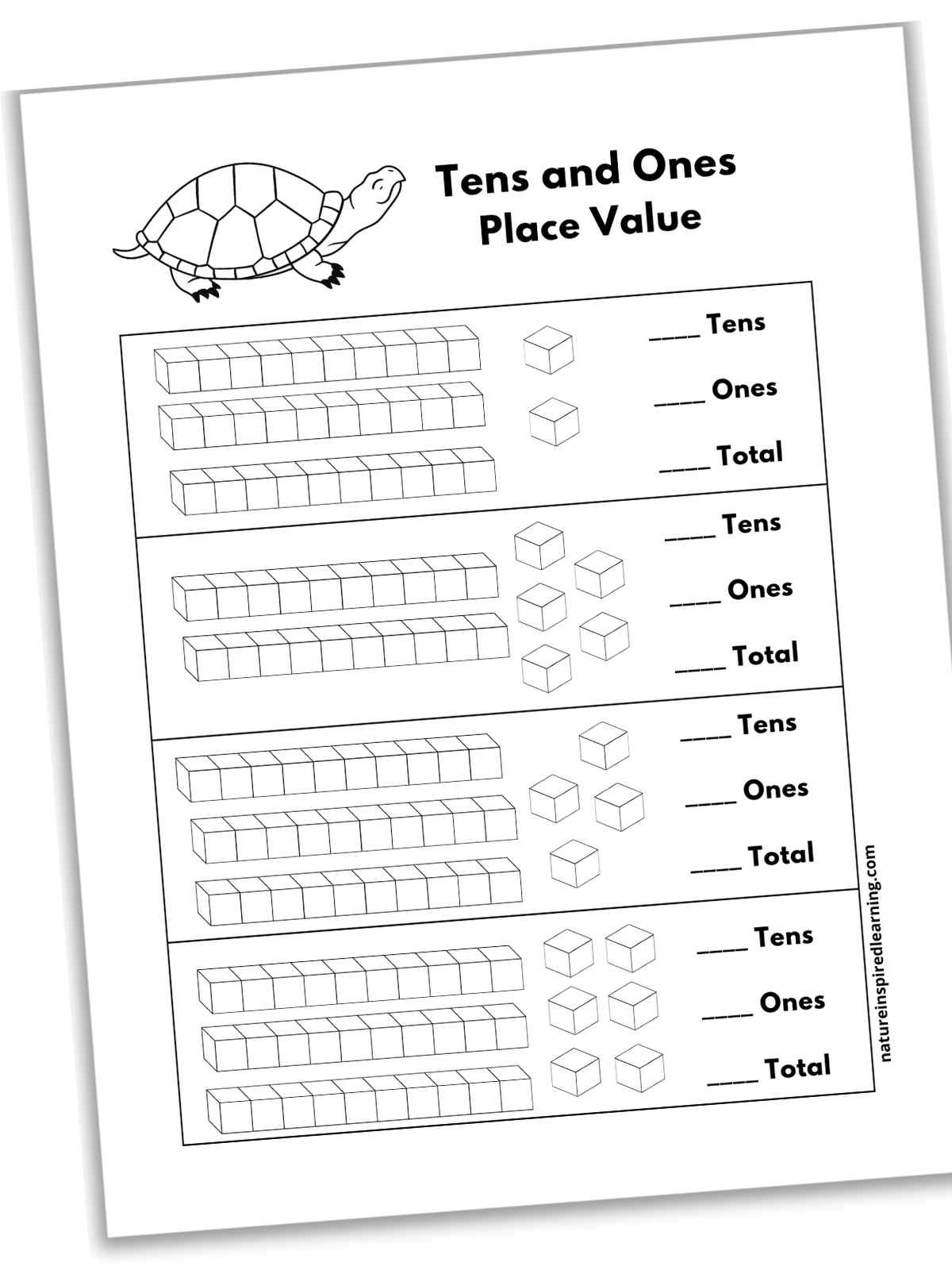 Tens And Ones Worksheets Free Nature Inspired Learning