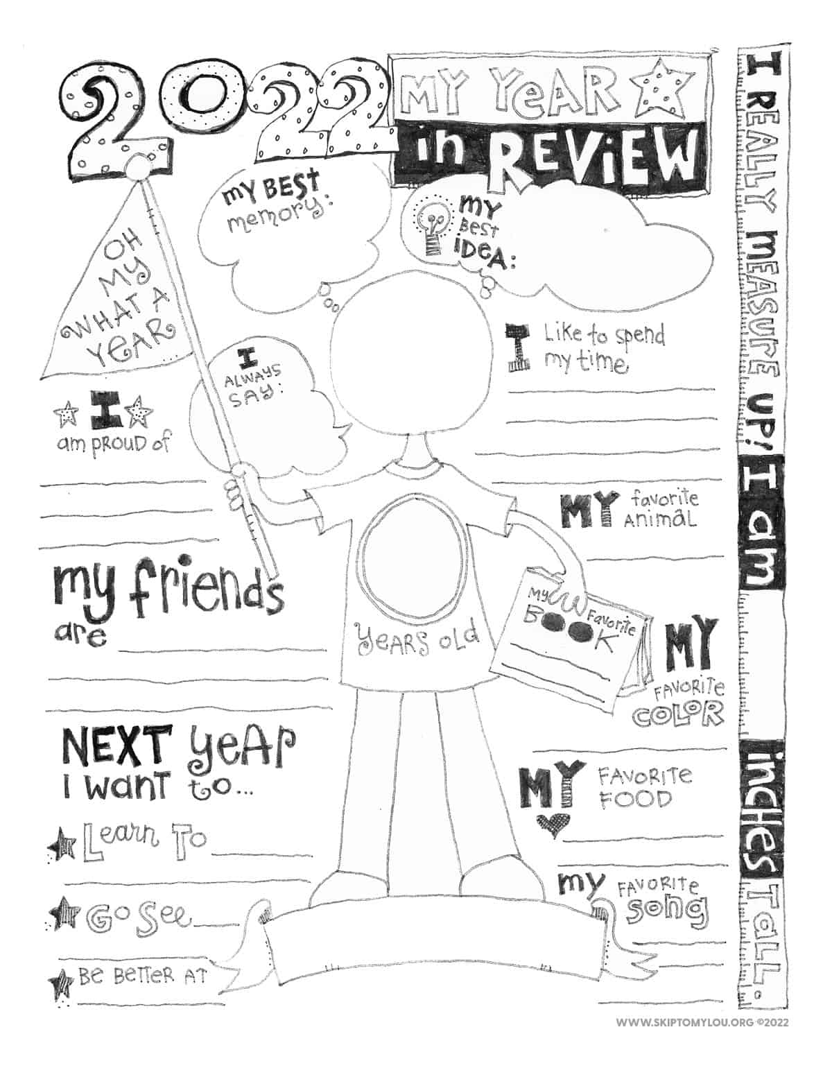 The 2023 Year In Review Coloring Page UPDATED Skip To My Lou