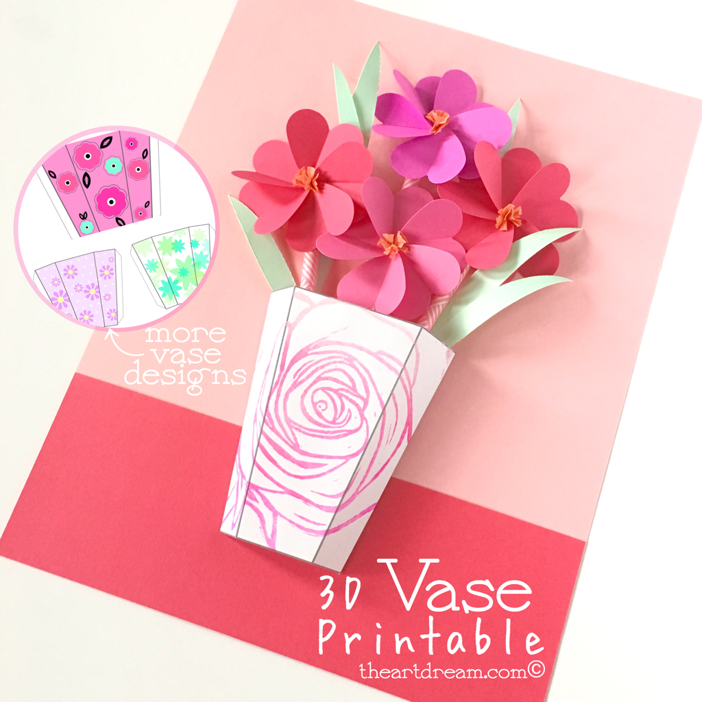 Printable Paper Vase Template