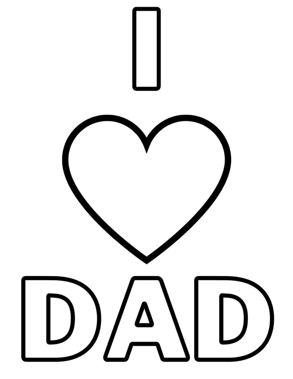 The Best I Love You Dad Coloring Pages Dresses And Dinosaurs Love You Dad I Love My Dad Family Coloring Pages