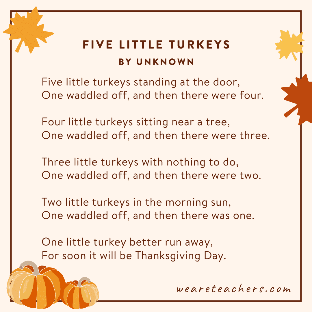 The Best Thanksgiving Poems For Kids Of All Ages And Reading Levels