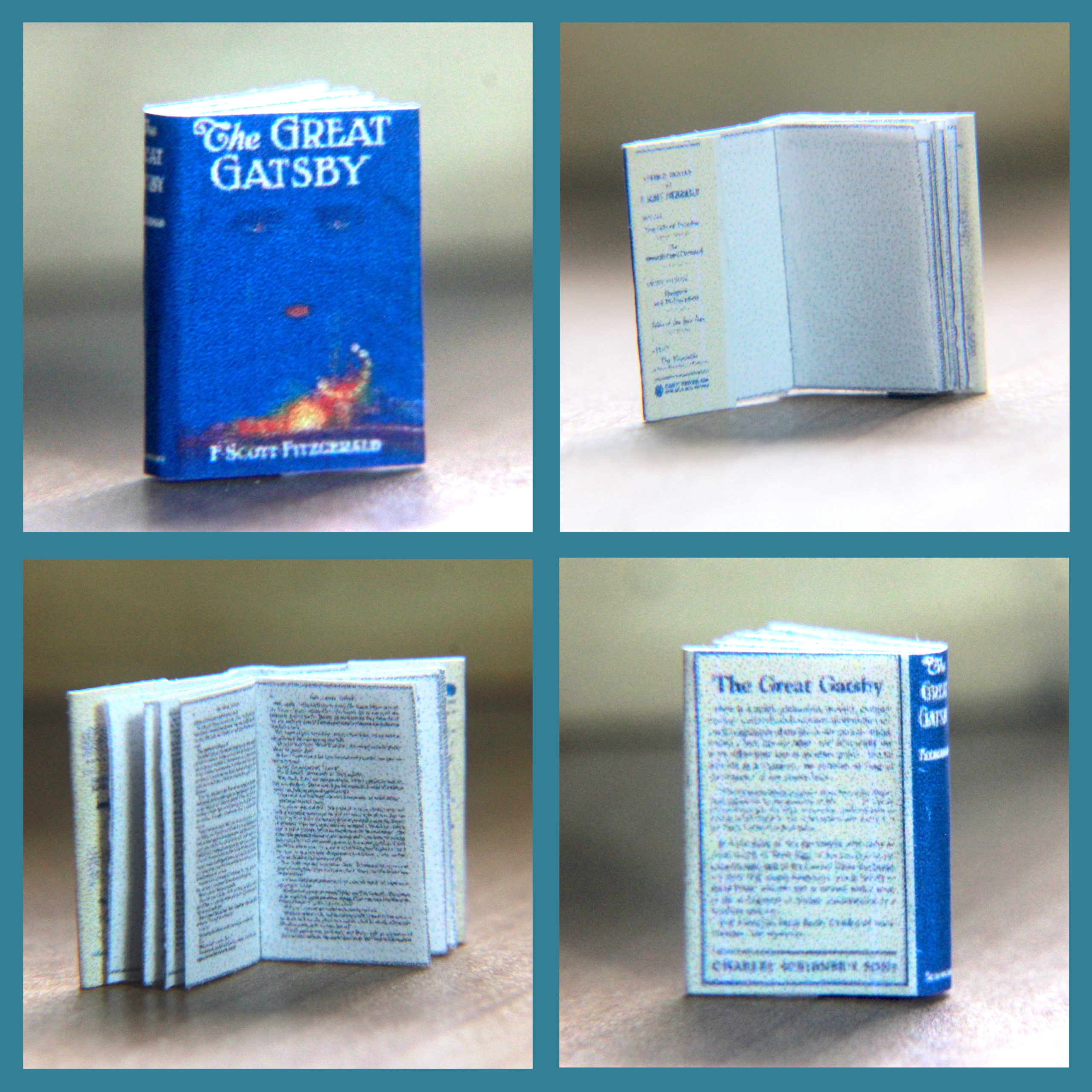 The Great Gatsby 1925 Miniature Book Printable Pattern Miniature Patterns