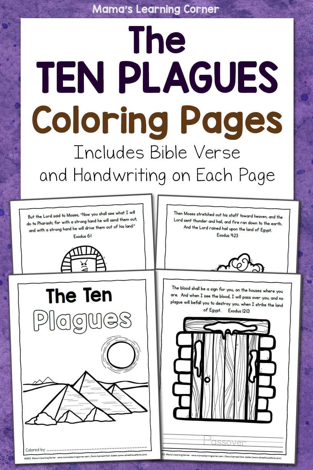 The Ten Plagues Coloring Pages Mamas Learning Corner