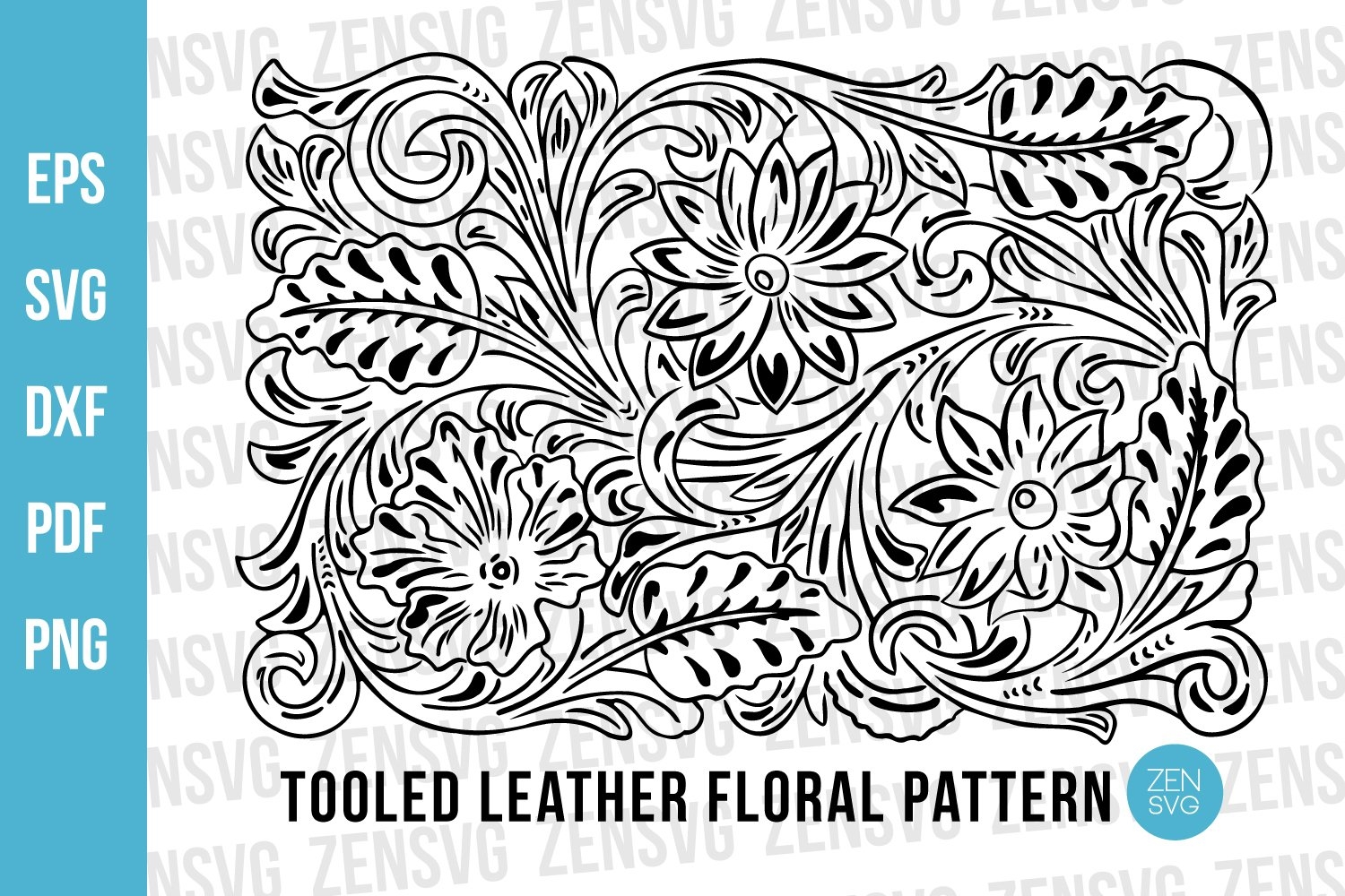 Printable Leather Floral Patterns