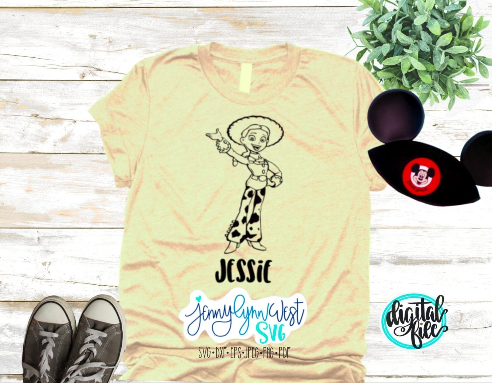Toy Story SVG Jessie The Cowgirl SVG Shirt Silhouette Download Family Shirts Digital Cricut Cut Iron On Toy Story Jessie PNG Shirt Etsy