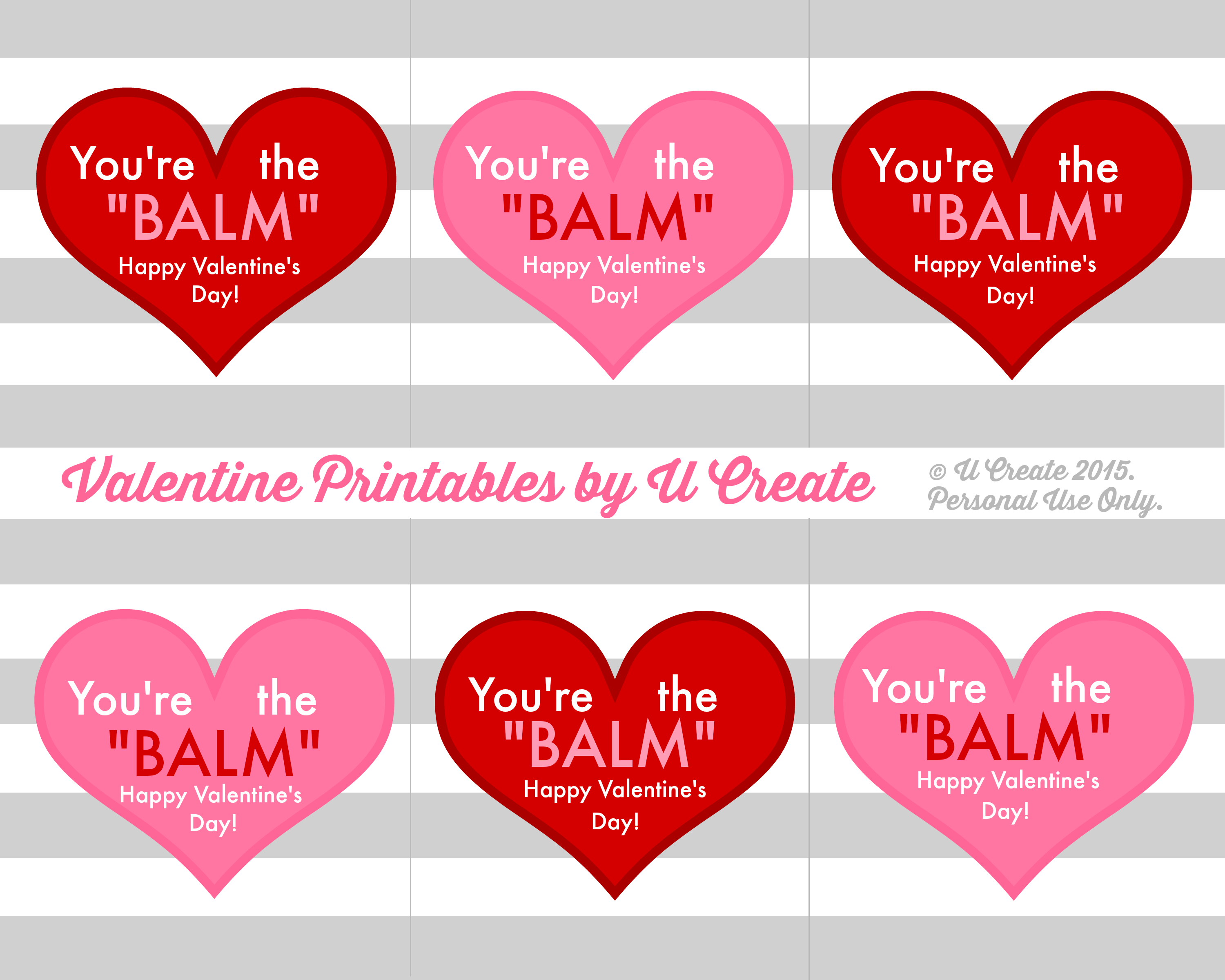 Lip Balm Valentine Printable