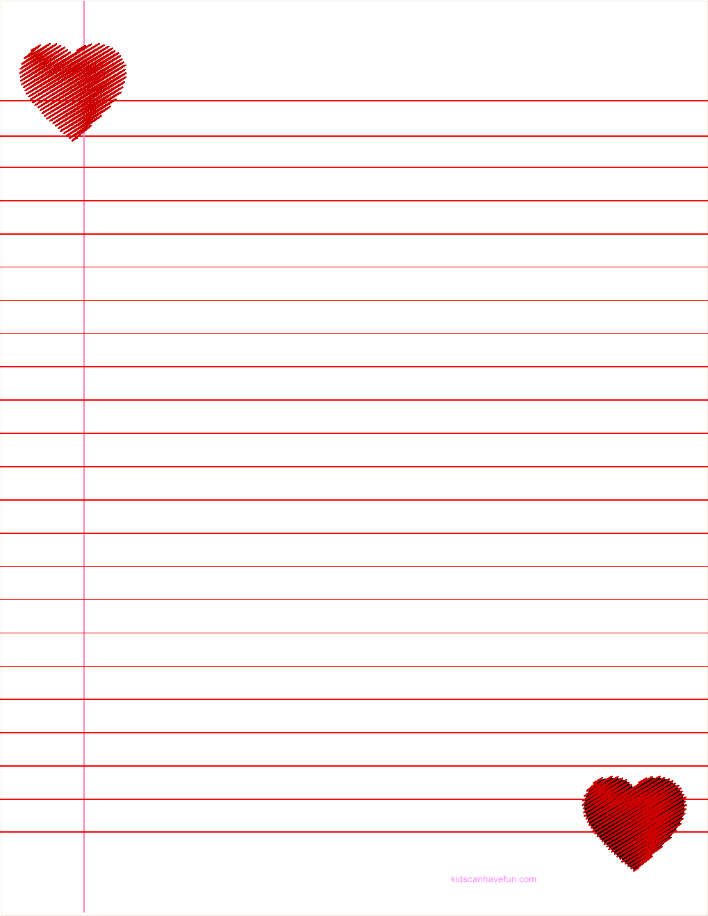 Valentine s Day Paper For Lengthy Valentines Printable Lined Paper Writing Paper Printable Stationery Lined Writing Paper
