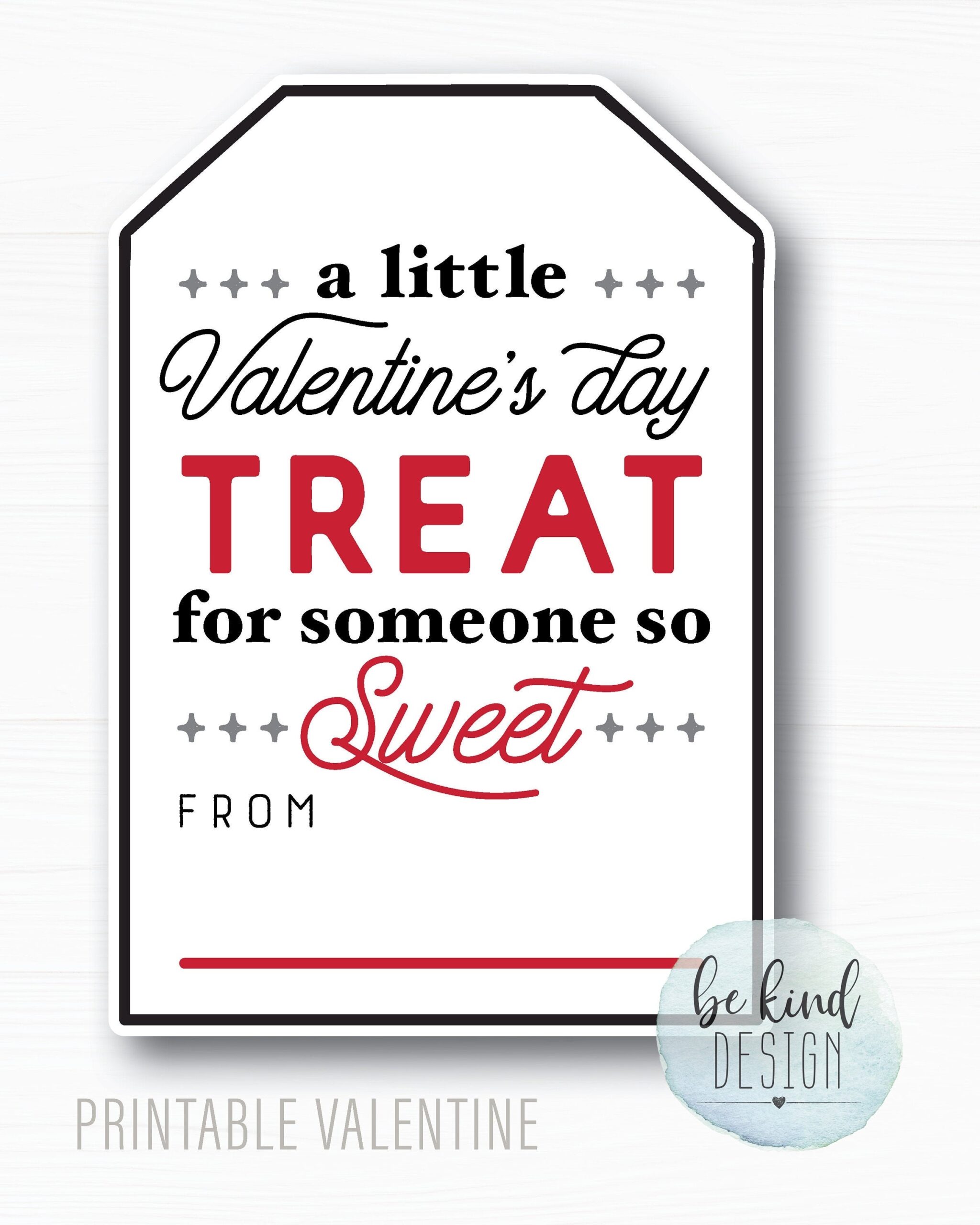 Valentine s Treat For Someone Sweet Printable Tag Card Label To Attach Teacher Gifts Classroom Exchange Treats Gender Neutral Generic Etsy