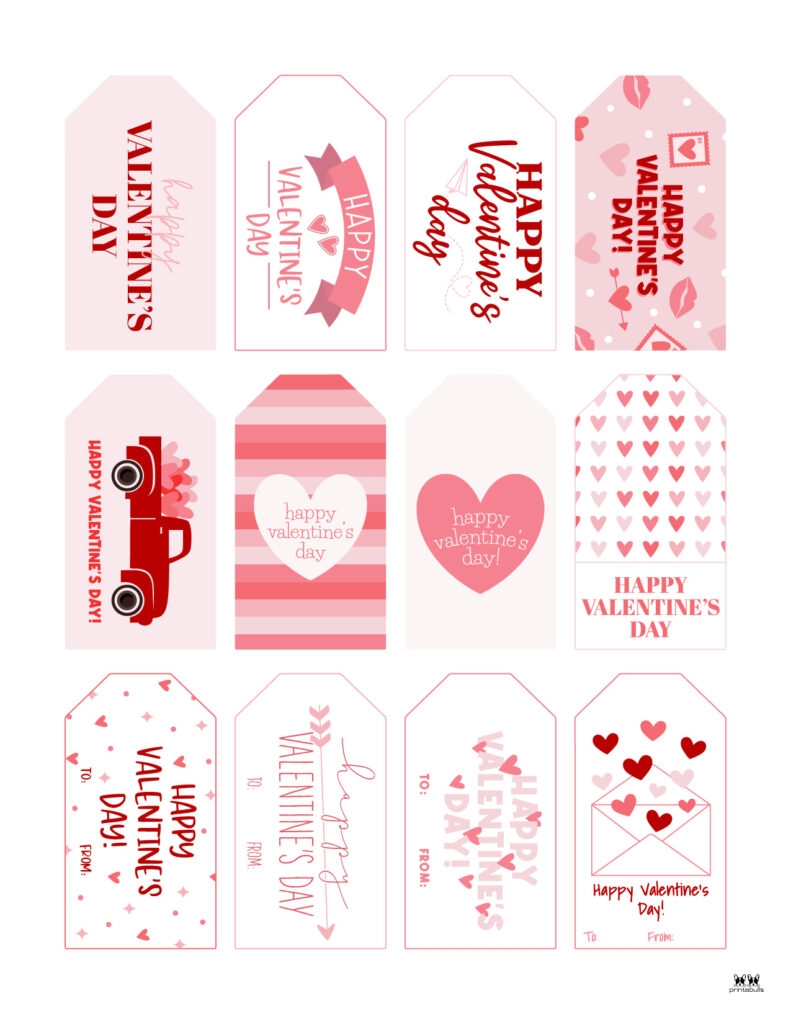 Valentine Tags 300 FREE Printable Tags Printabulls
