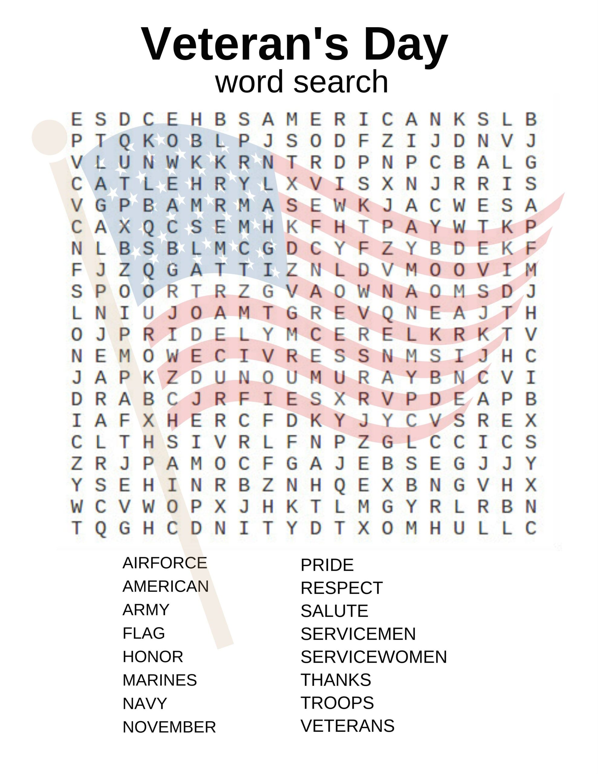 Veteran s Day Activities Free Printables crossword Word Search Matching Game Veterans Day Activities Veterans Day Coloring Page Veterans Day