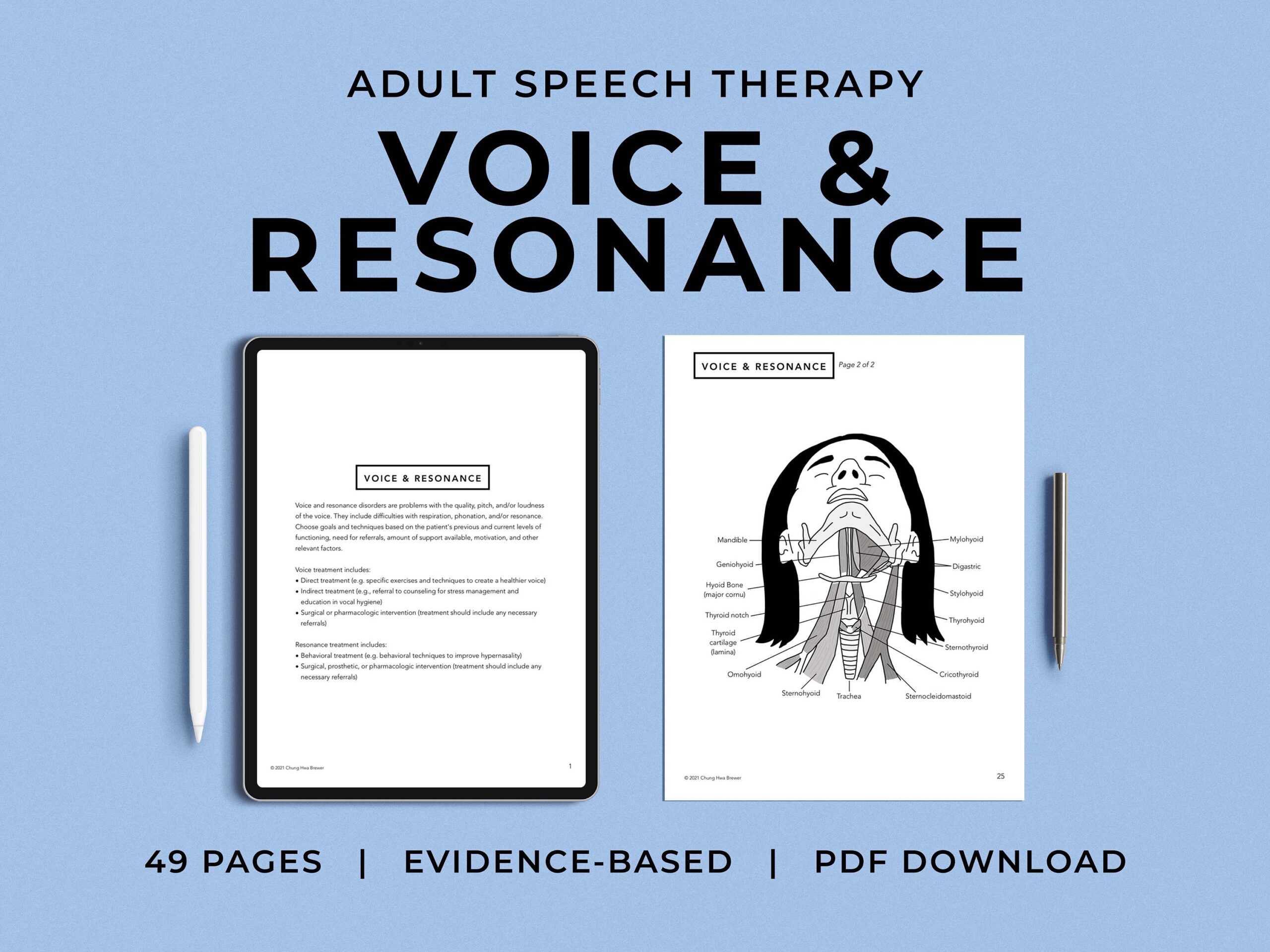 Voice And Resonance Pack PDF Patient Handouts Worksheets Resources Medical SLP Speech Therapy Student Treatment Parkinson s Disease Etsy