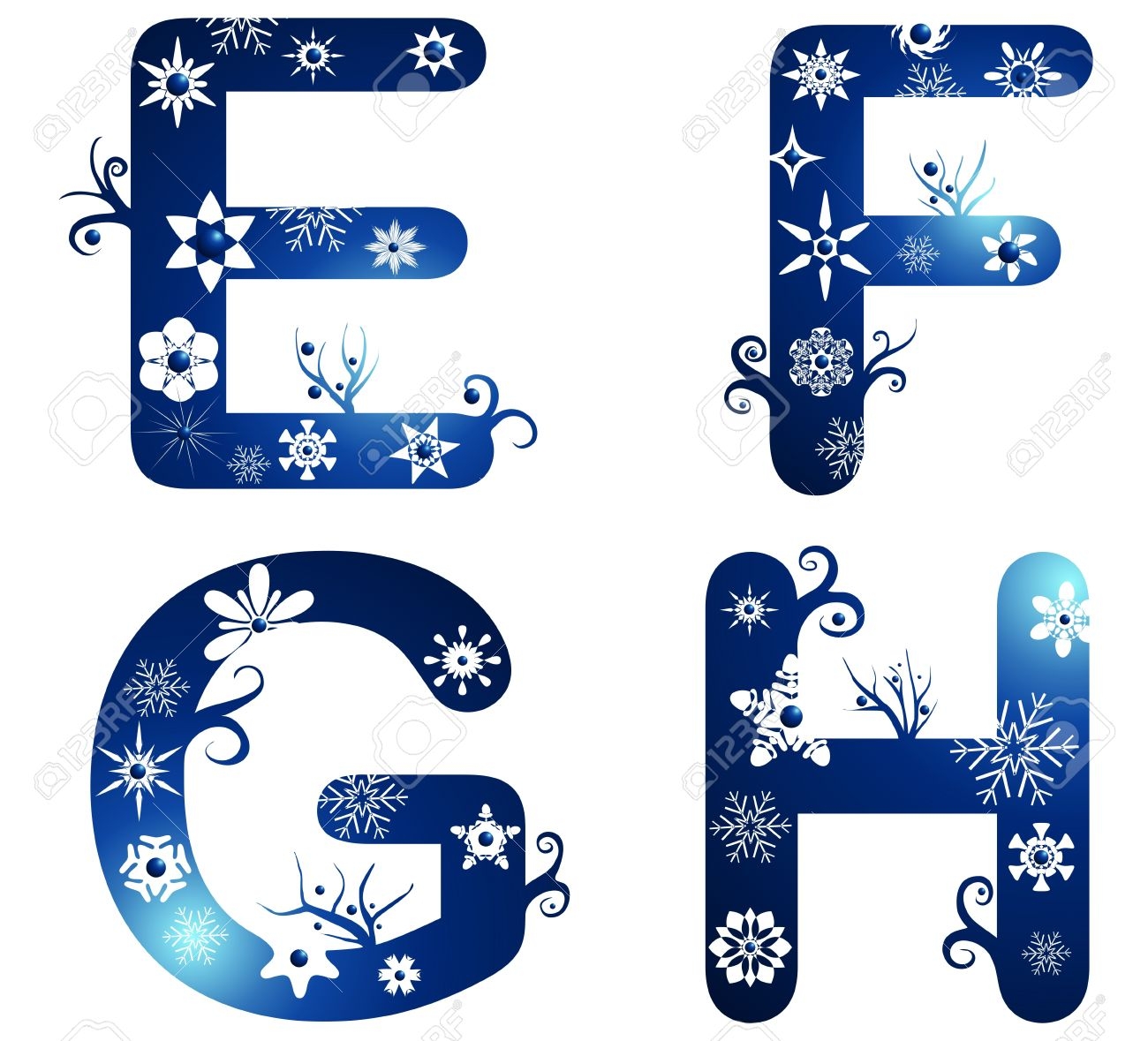 Winter Alphabet Set Letters E H Royalty Free SVG Cliparts Vectors And Stock Illustration Image 11623188 