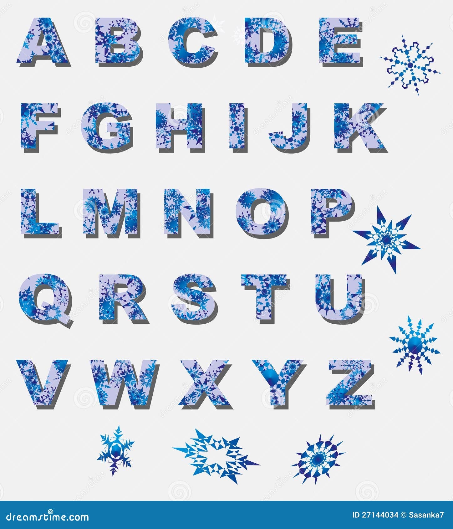 Winter Alphabet Stock Illustration Illustration Of Paper 27144034