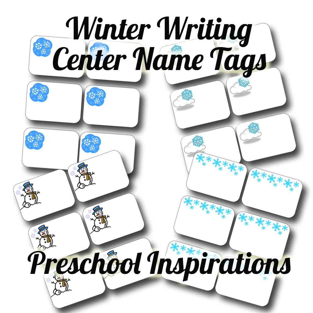 Winter Writing Center Name Tags Preschool Inspirations