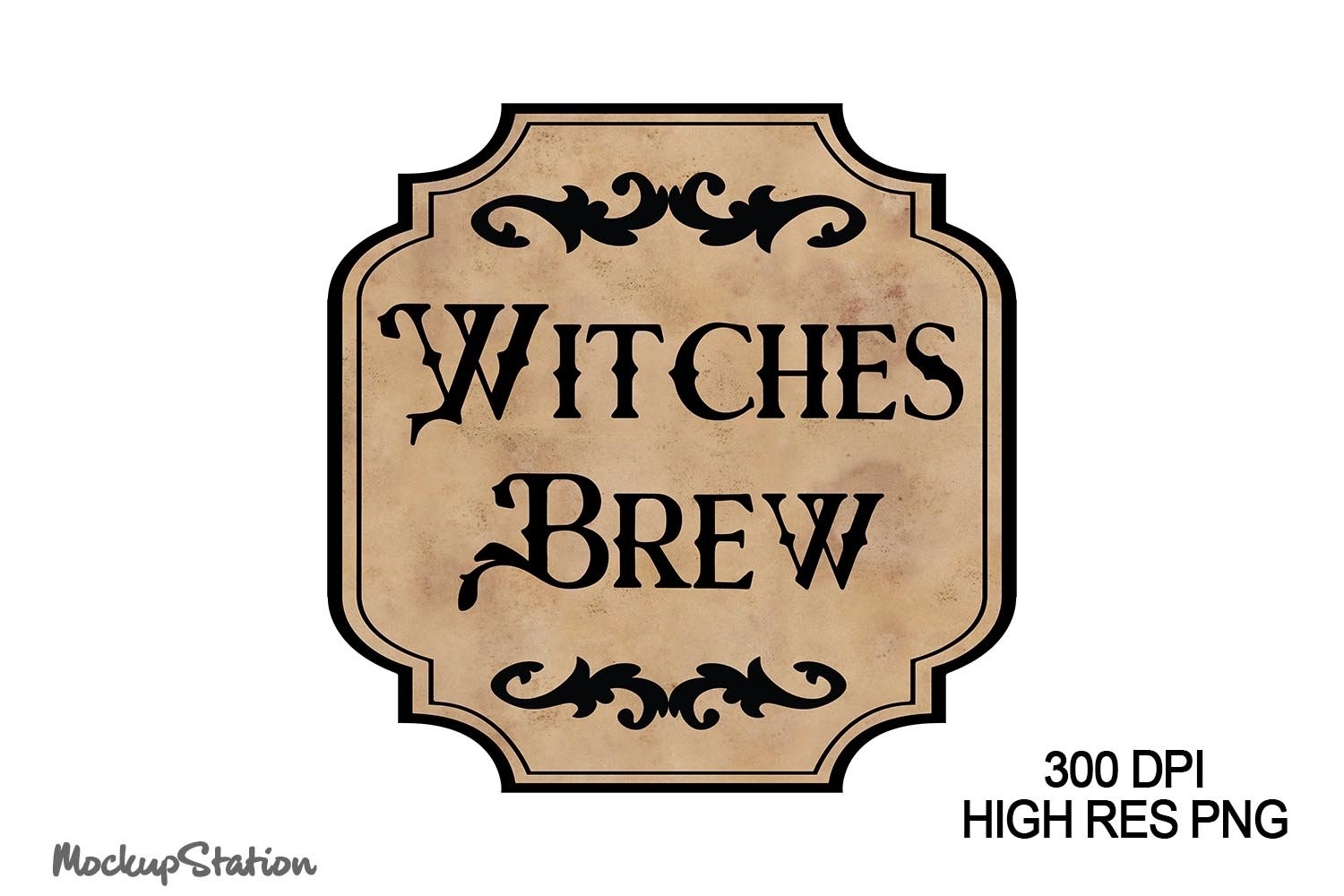 Witches Brew Label Sublimation Design PNG Halloween Label