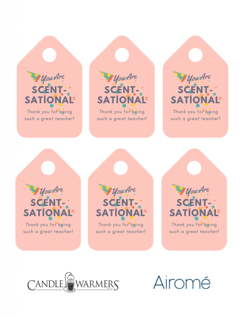 You re Scent Sational Teacher Gift Idea With Free Printable Gift Tag Candle Warmers