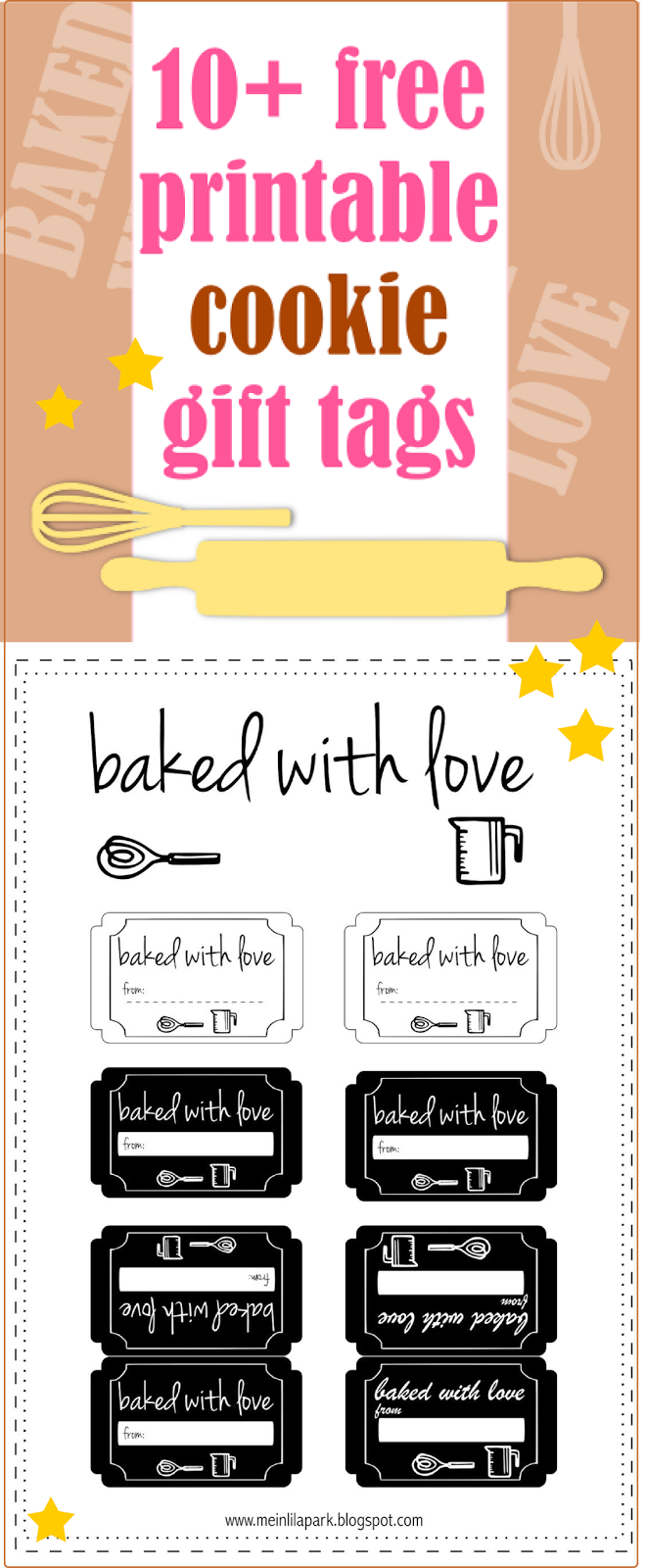 10 Free Printable Cookie Gift Tags Round up Labels Printables Free Free Printable Planner Stickers Free Printables