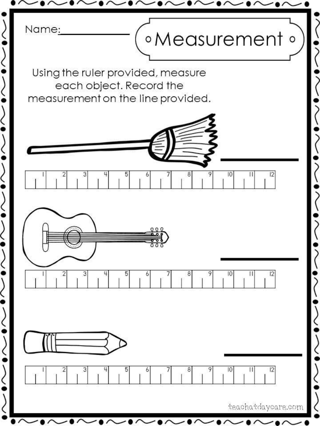 Kindergarten Measurement Worksheets