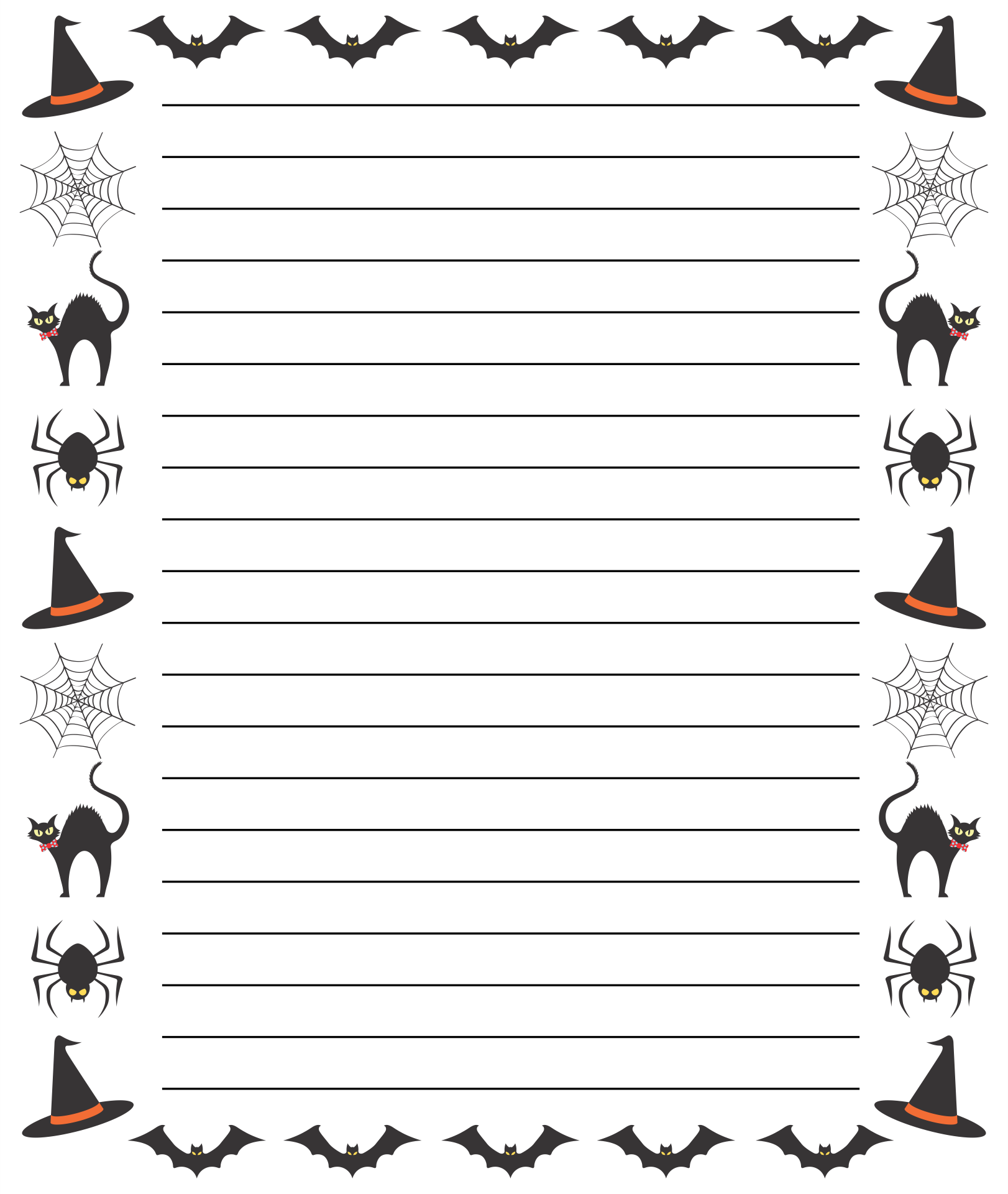 Printable Halloween Writing Paper