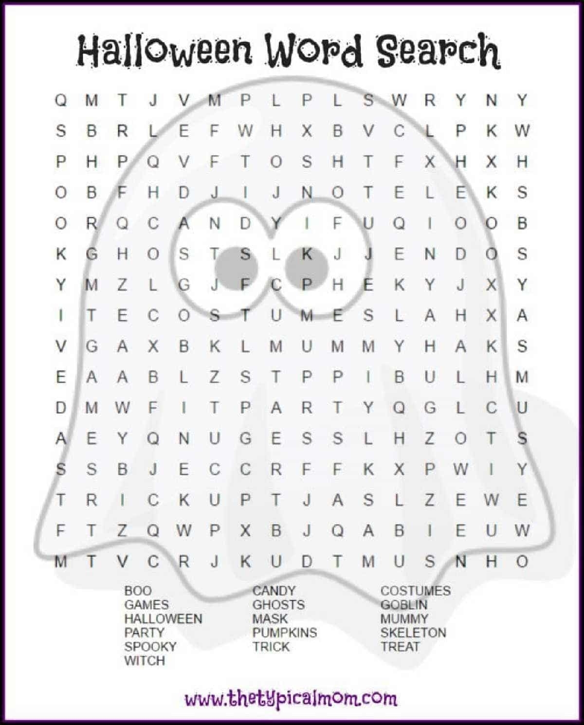 2 Free Halloween Word Search Printables For All Ages 