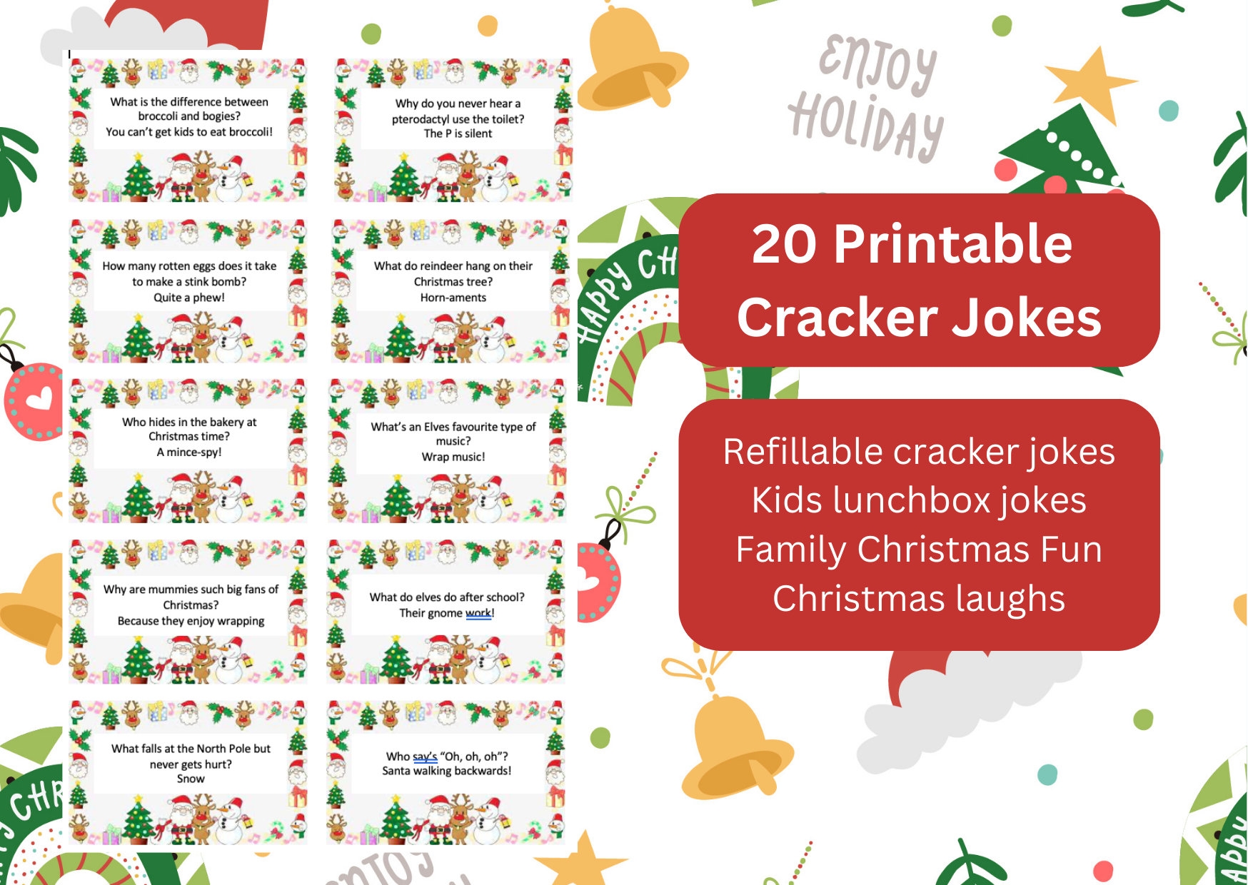 Printable Christmas Jokes For Crackers