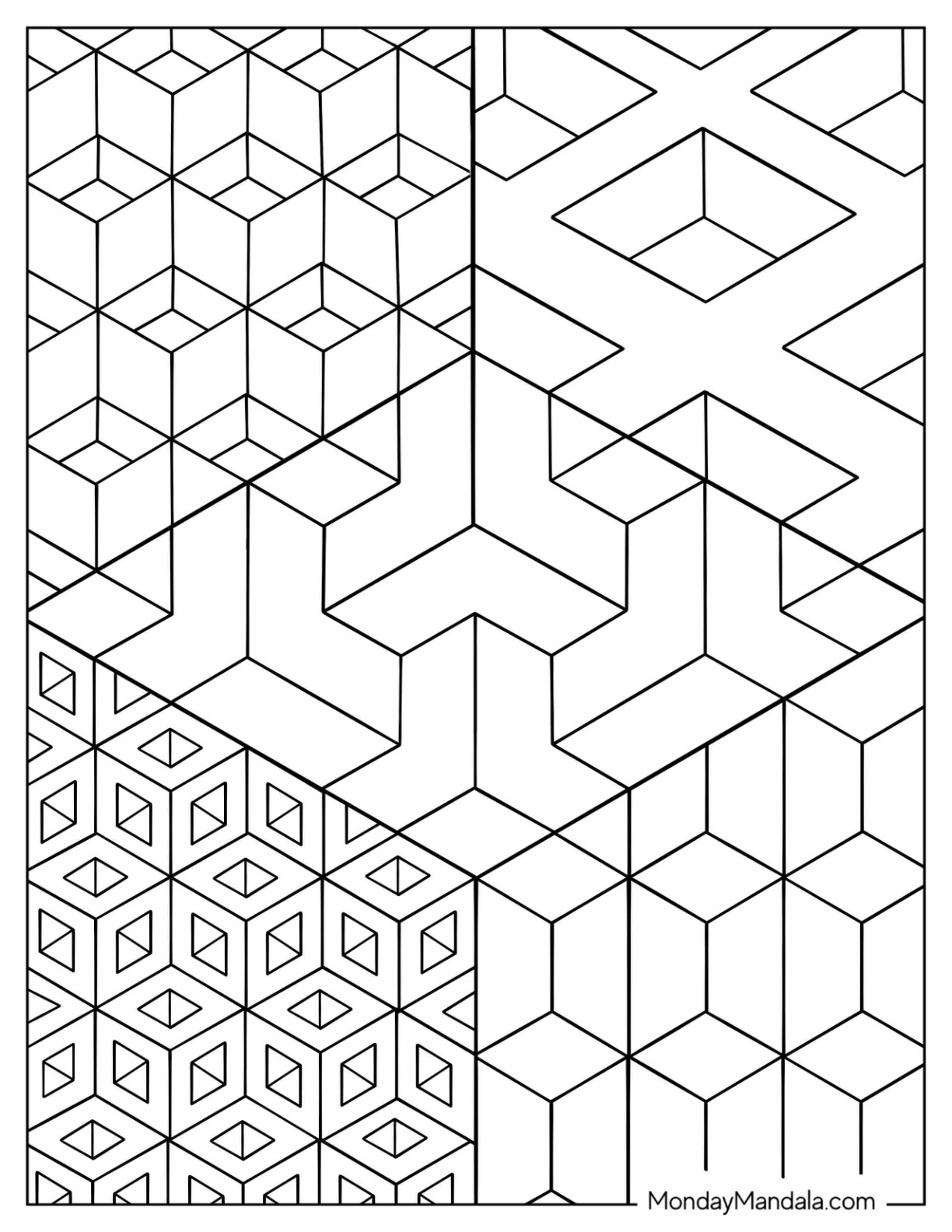 Printable Geometry Patterns Worksheet