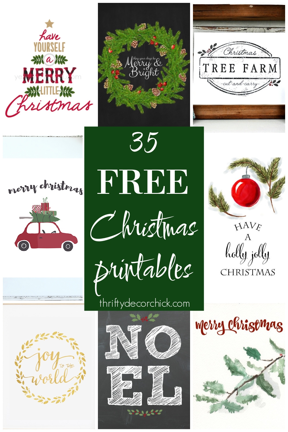 35 FREE Christmas Printables To Deck Your Halls Thrifty Decor Chick Thrifty DIY Decor And Organizing
