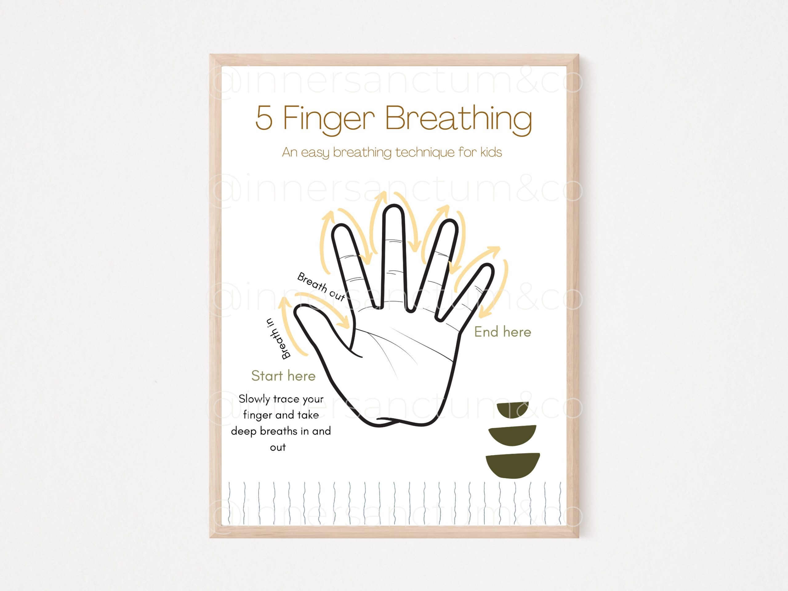 5 Finger Breathing Exercise Social Worker Therapy Office Decor Self Care Printable Mental Health Maslows Hierarchy Of Needs Download Etsy