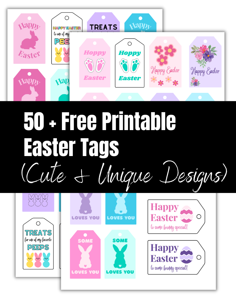 50 Free Printable Easter Tags Cute Unique Designs The Clever Heart