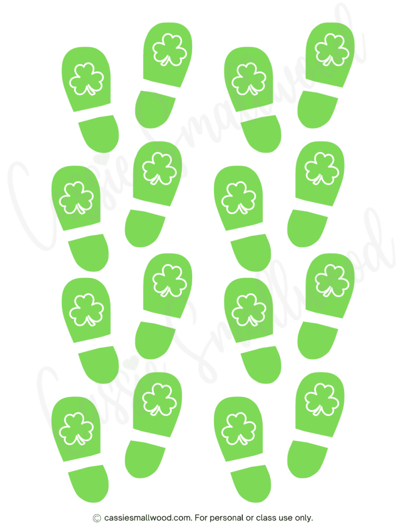 Free Printable Leprechaun Footprints