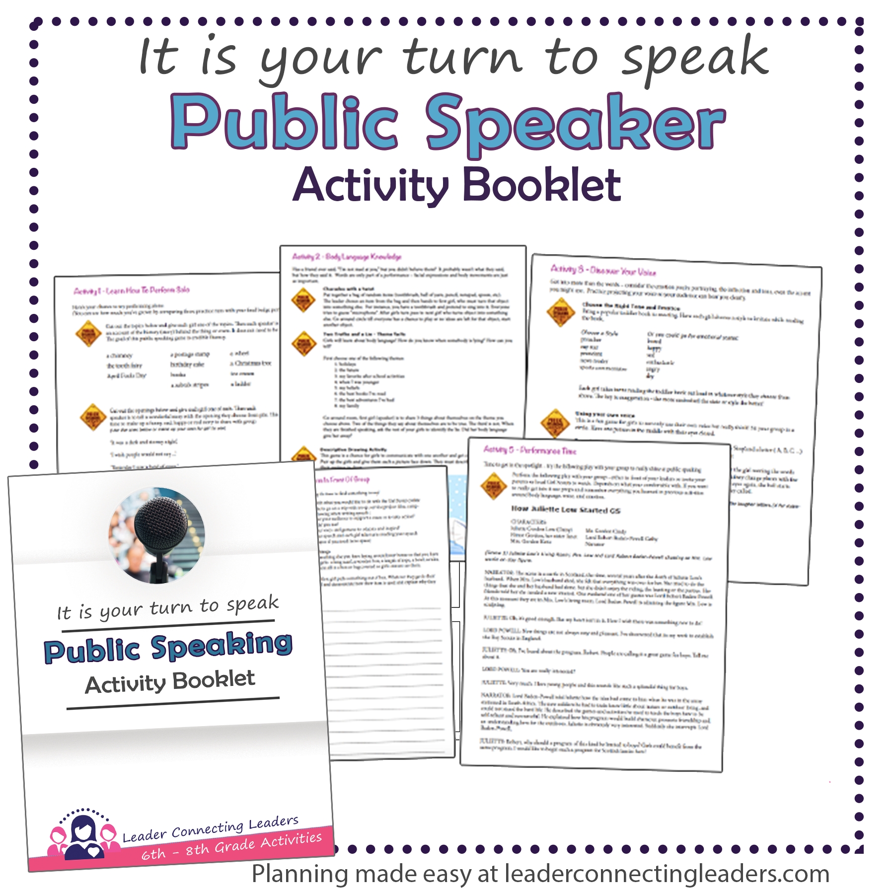 6th 8th Grade Public Speaking Activity Booklet By Teach Simple